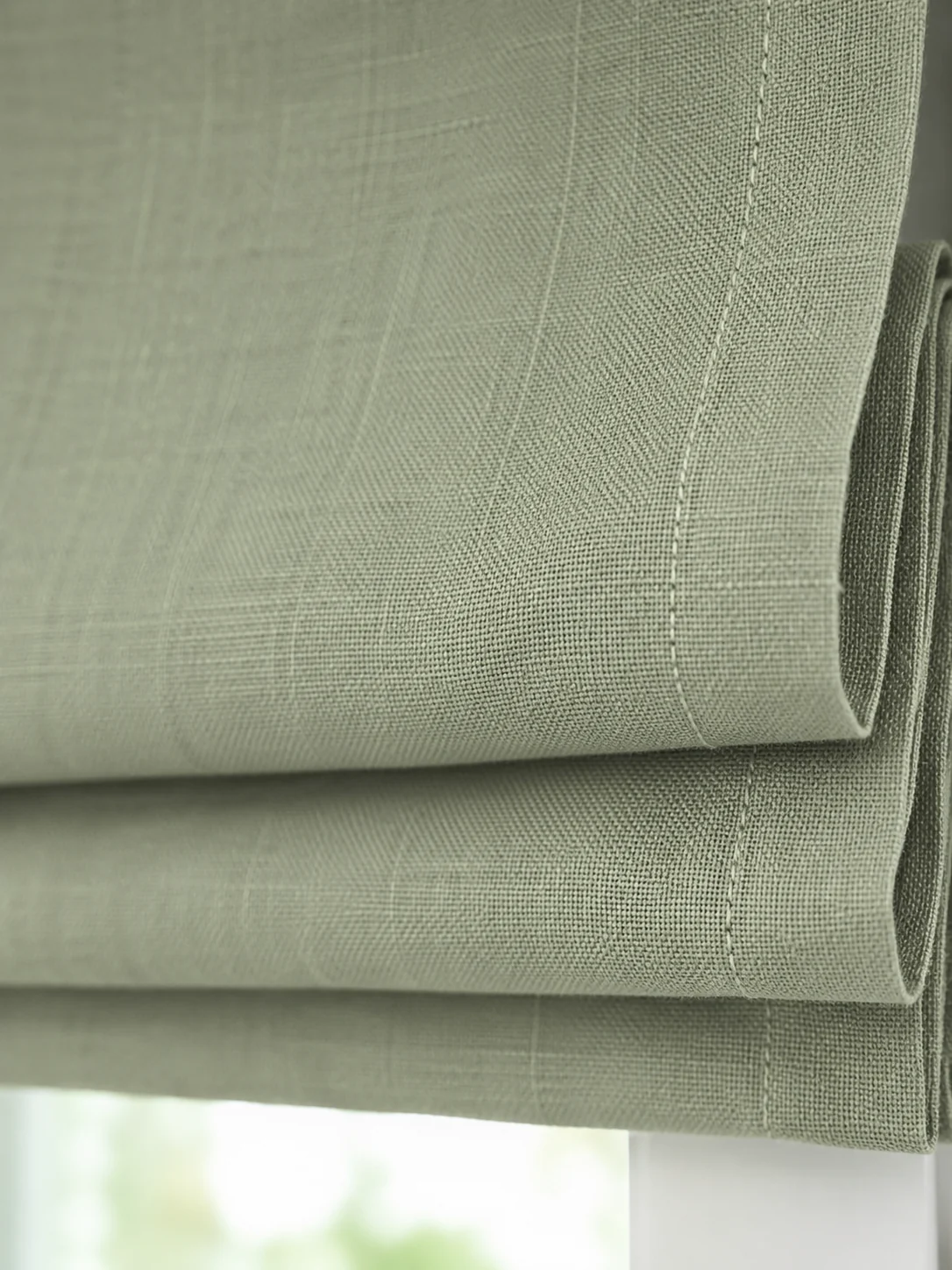 Roman shade — close-up