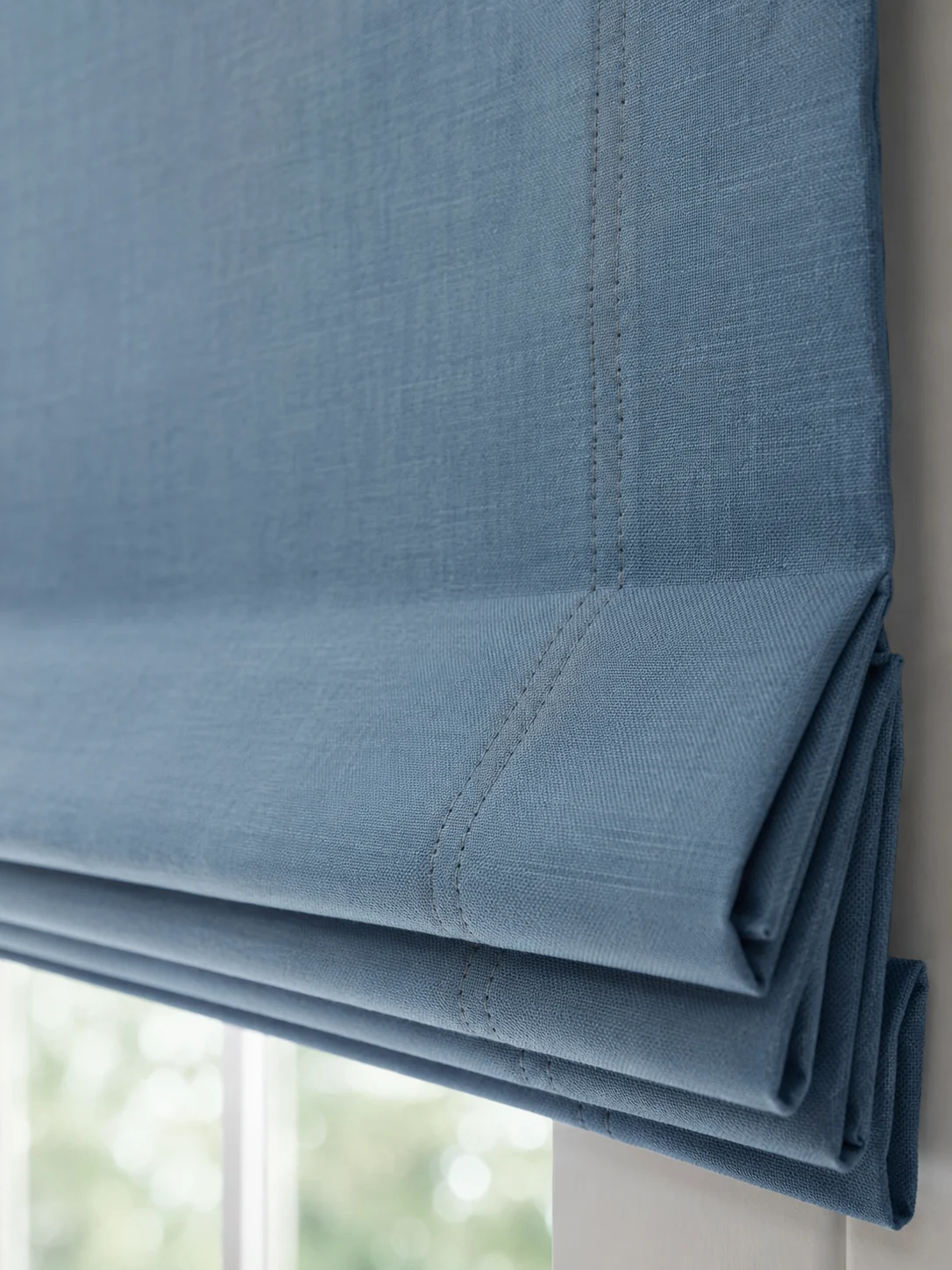 Roman shade — close-up