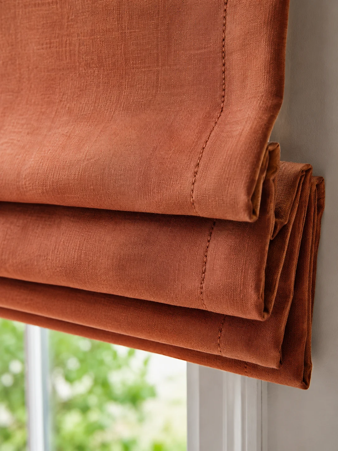 Roman shade — close-up