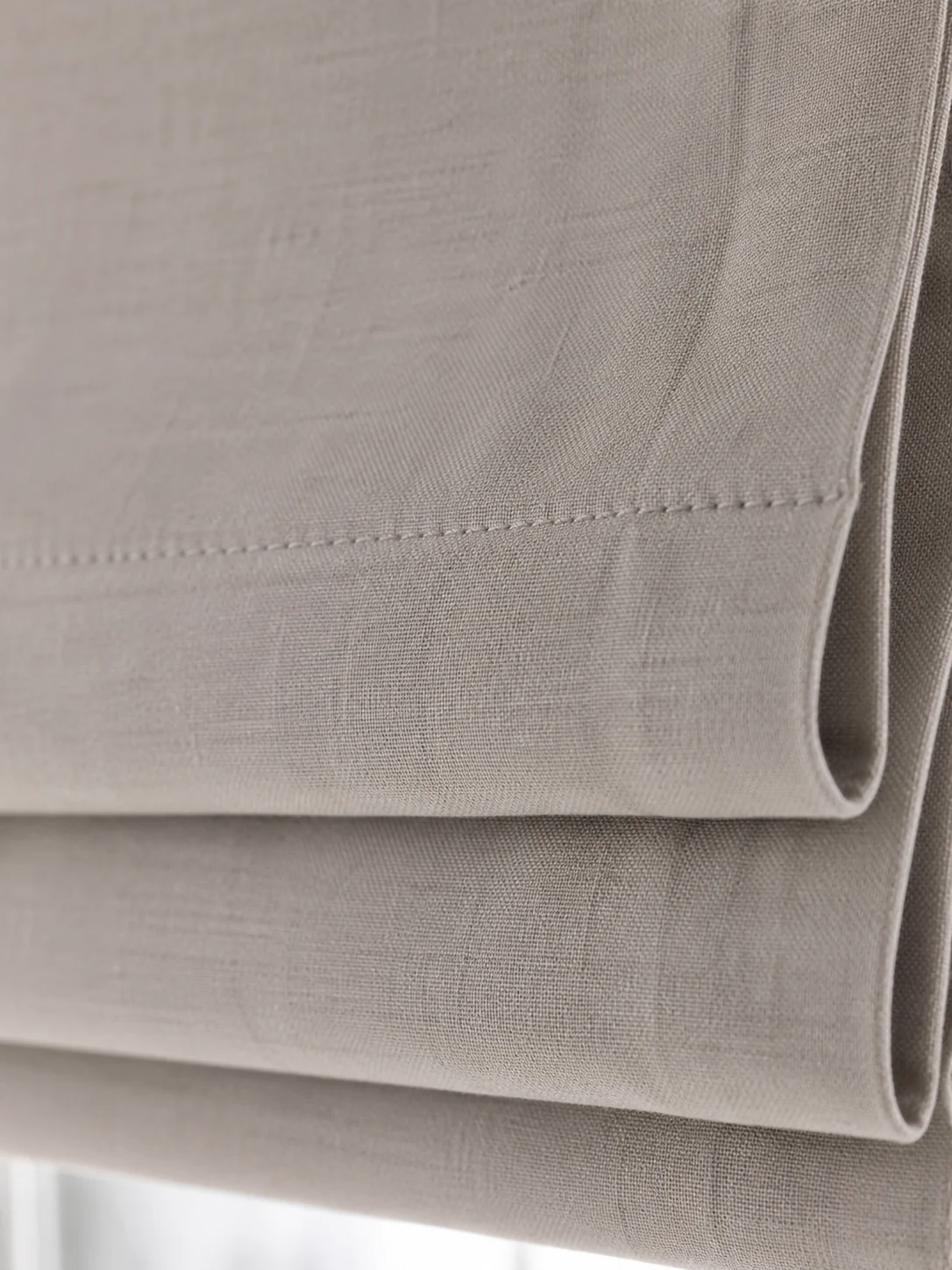 Roman shade — close-up