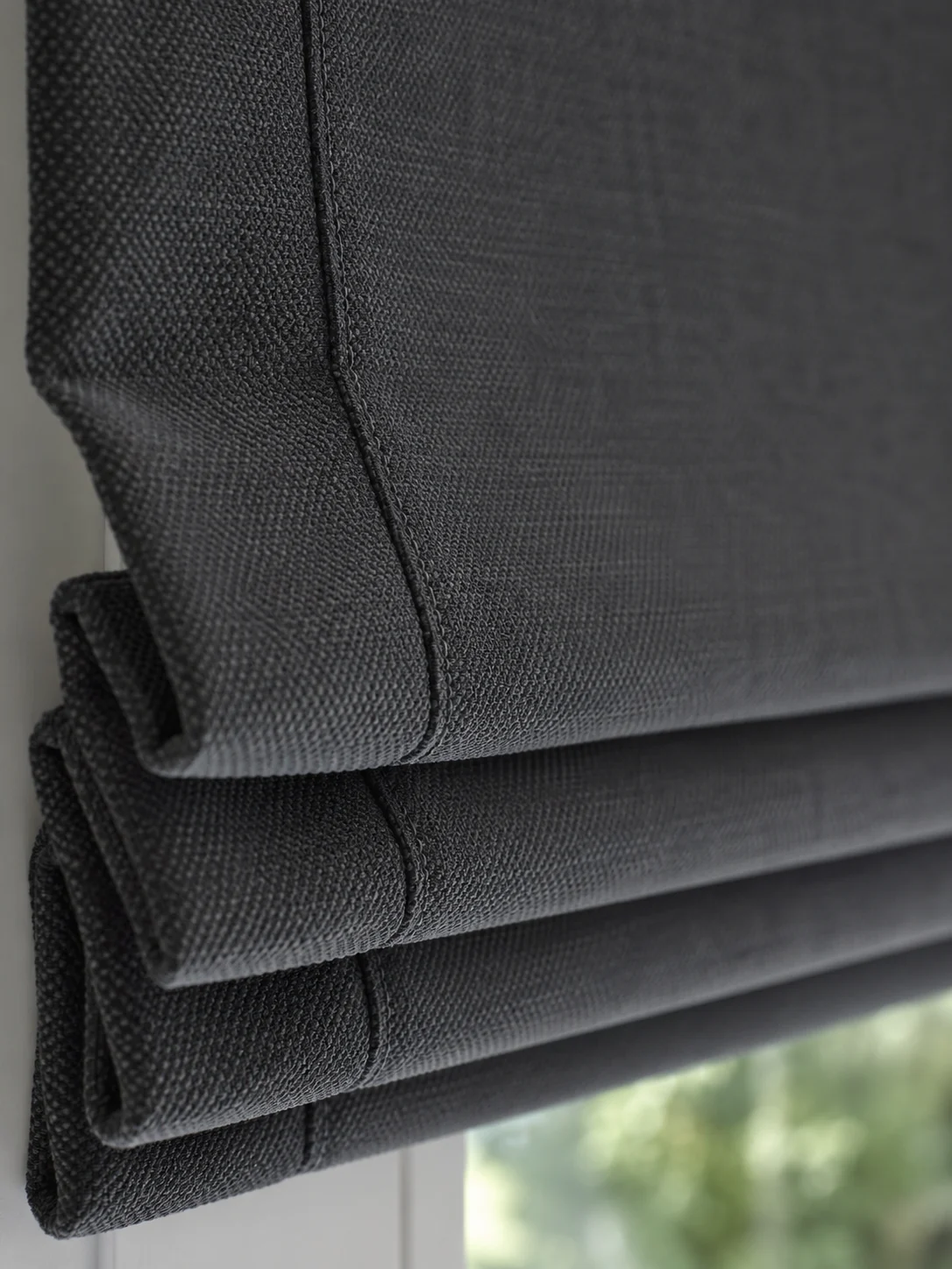 Roman shade — close-up