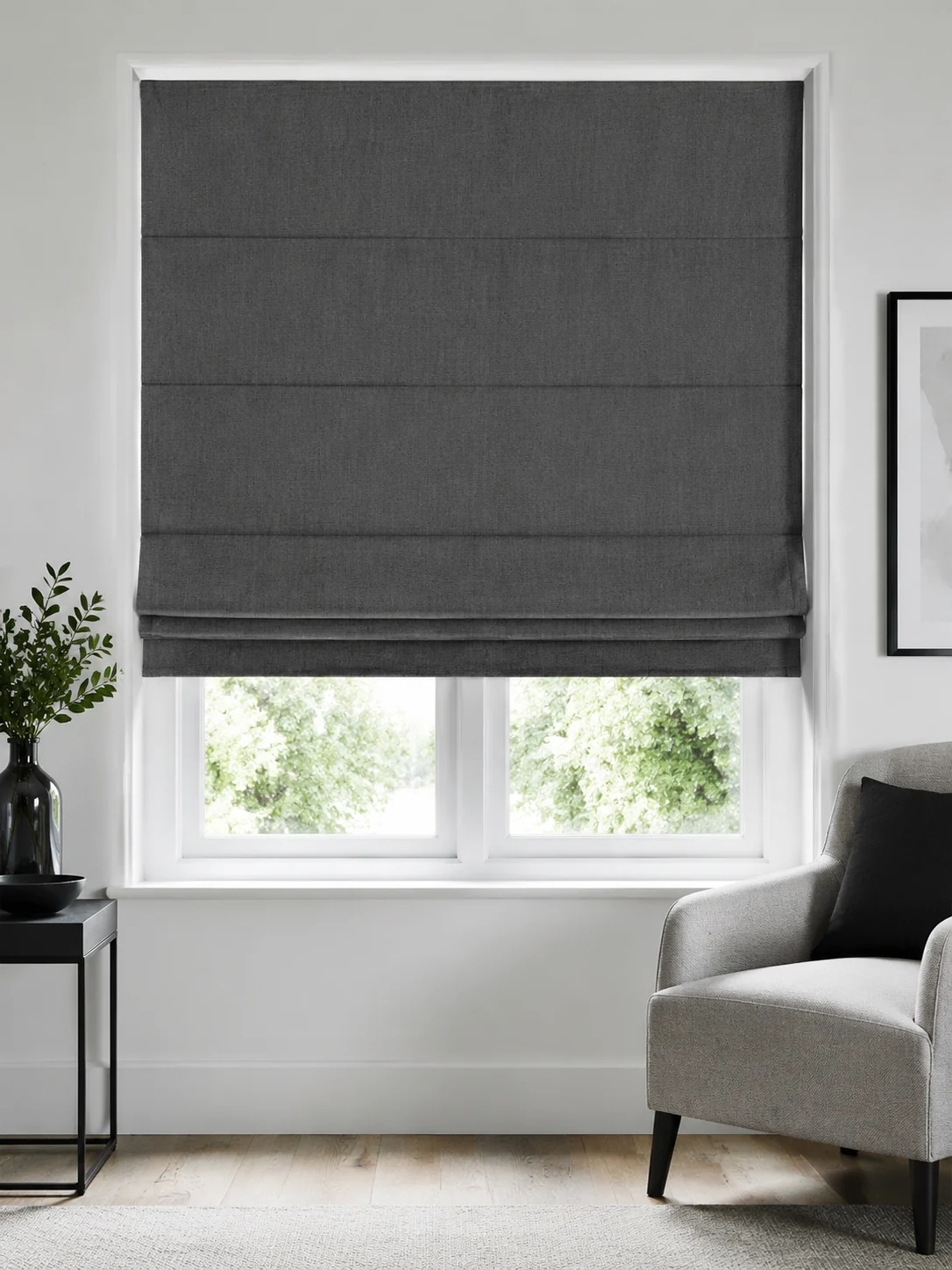 Roman shade — overall view