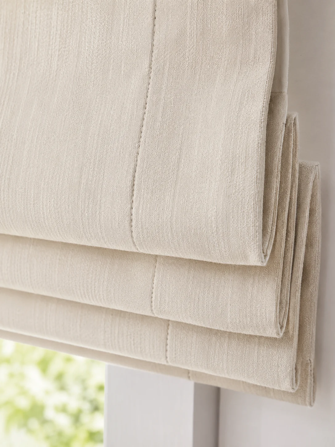 Roman shade — close-up