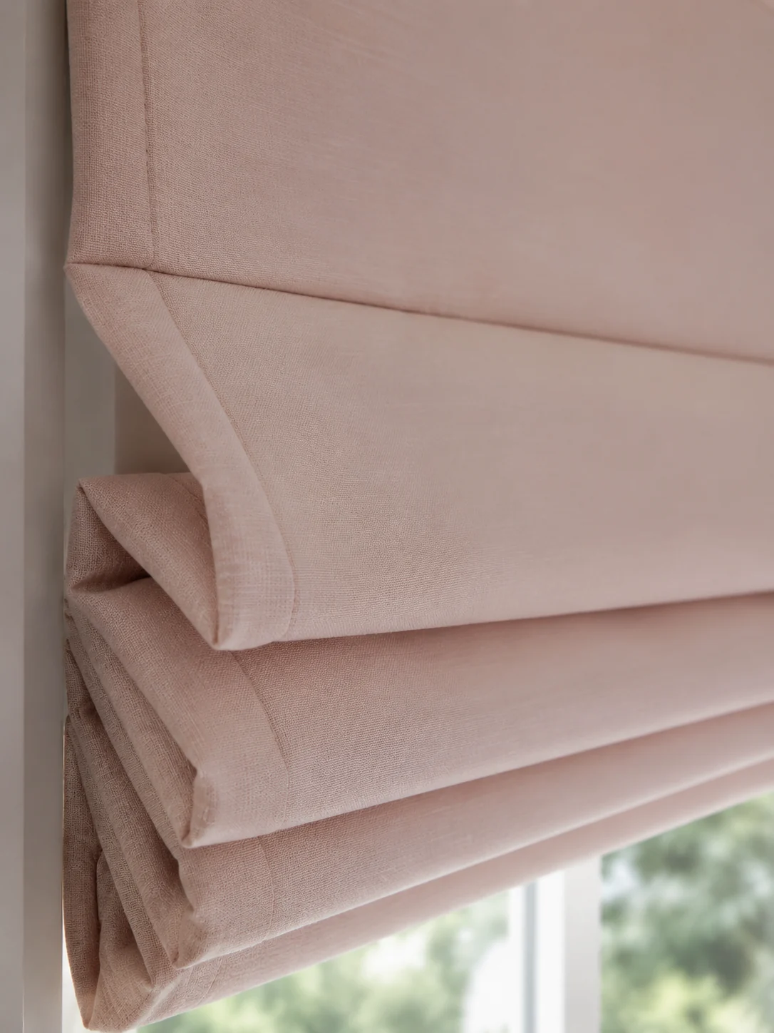 Roman shade — close-up